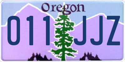 OR license plate 011JJZ
