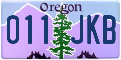 OR license plate 011JKB