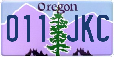 OR license plate 011JKC