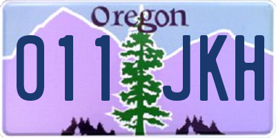 OR license plate 011JKH