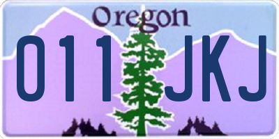 OR license plate 011JKJ