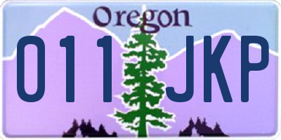 OR license plate 011JKP