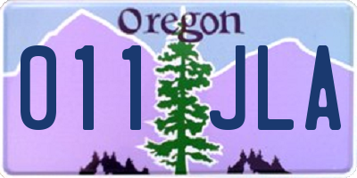 OR license plate 011JLA