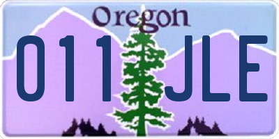 OR license plate 011JLE