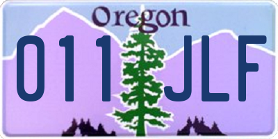 OR license plate 011JLF