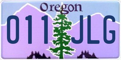 OR license plate 011JLG