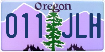 OR license plate 011JLH