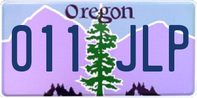 OR license plate 011JLP
