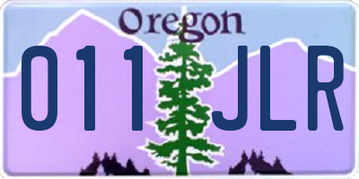 OR license plate 011JLR