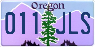 OR license plate 011JLS