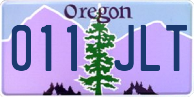 OR license plate 011JLT