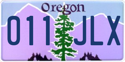 OR license plate 011JLX