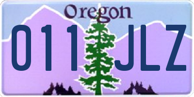 OR license plate 011JLZ