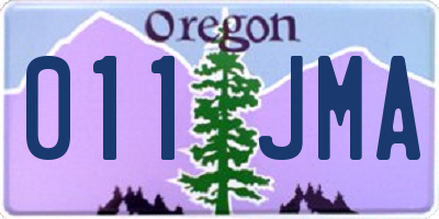 OR license plate 011JMA