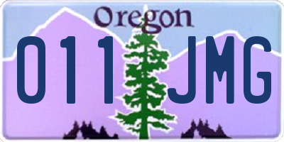 OR license plate 011JMG