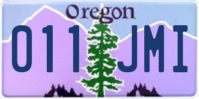 OR license plate 011JMI