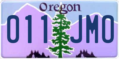 OR license plate 011JMO