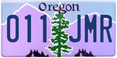 OR license plate 011JMR