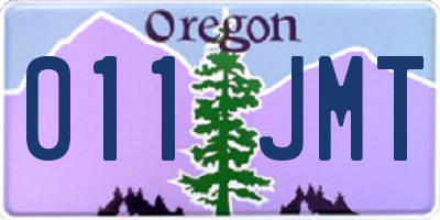 OR license plate 011JMT