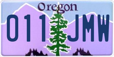 OR license plate 011JMW