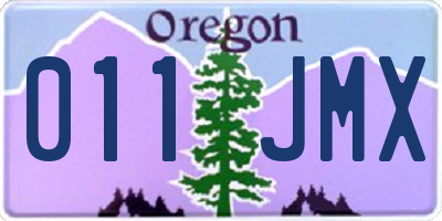 OR license plate 011JMX