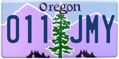 OR license plate 011JMY