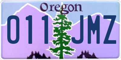 OR license plate 011JMZ