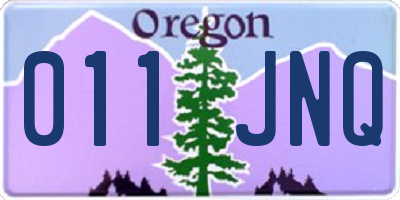 OR license plate 011JNQ