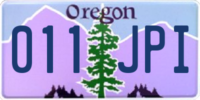 OR license plate 011JPI