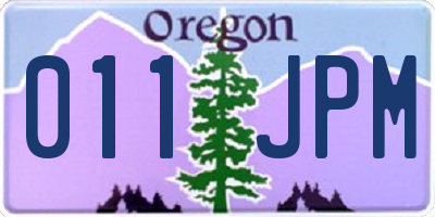OR license plate 011JPM