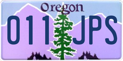 OR license plate 011JPS