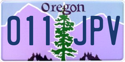 OR license plate 011JPV