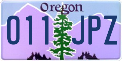 OR license plate 011JPZ