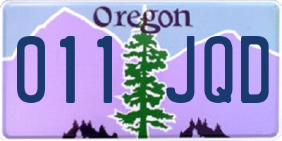 OR license plate 011JQD