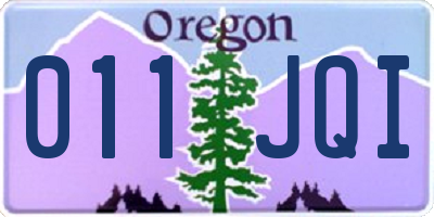 OR license plate 011JQI