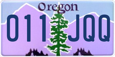 OR license plate 011JQQ