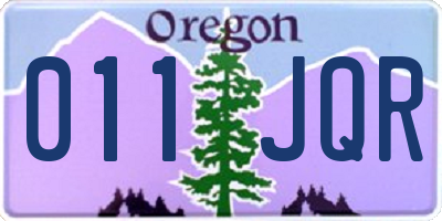 OR license plate 011JQR