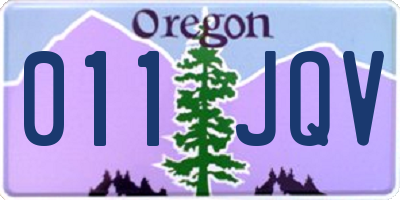 OR license plate 011JQV