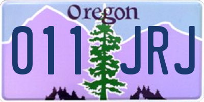 OR license plate 011JRJ