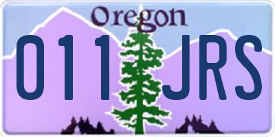 OR license plate 011JRS