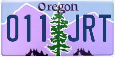 OR license plate 011JRT