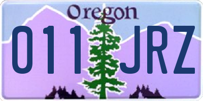 OR license plate 011JRZ