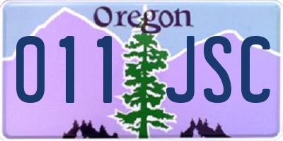 OR license plate 011JSC