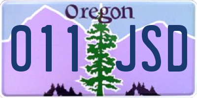 OR license plate 011JSD