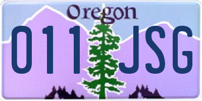 OR license plate 011JSG