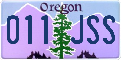 OR license plate 011JSS