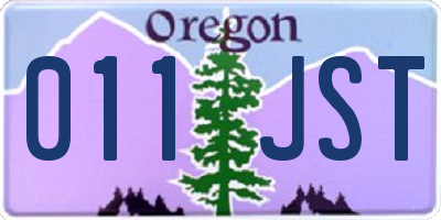 OR license plate 011JST