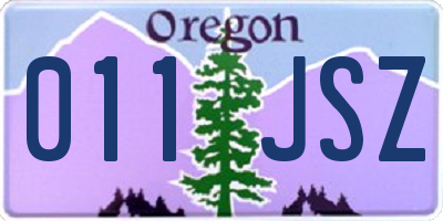 OR license plate 011JSZ