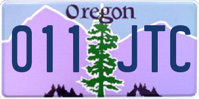 OR license plate 011JTC