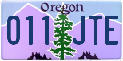 OR license plate 011JTE
